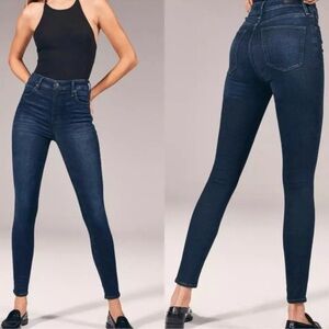 Abercrombie & Fitch Simone High Rise Super Skinny Jeans Dark Wash Size 27/4L